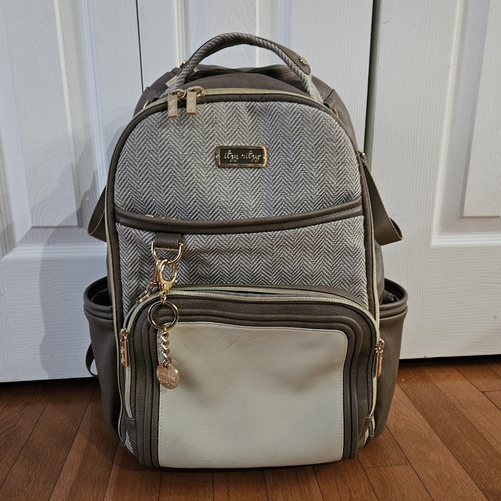 Stylish Beige and Brown Backpack